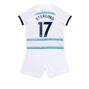 Chelsea Raheem Sterling #17 Bortedraktsett Barn 2022-23 Kortermet (+ Korte bukser)